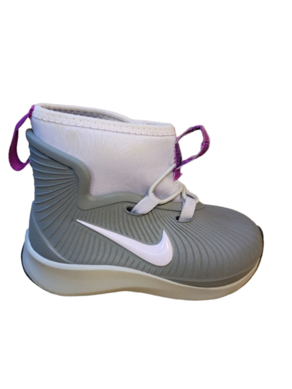 Nike Binzie Size 7C Toddler Gray Pink Kids Rubber Rain Boots